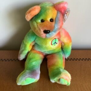 Vintage 1999 Ty 9” Plush Peace the Bear